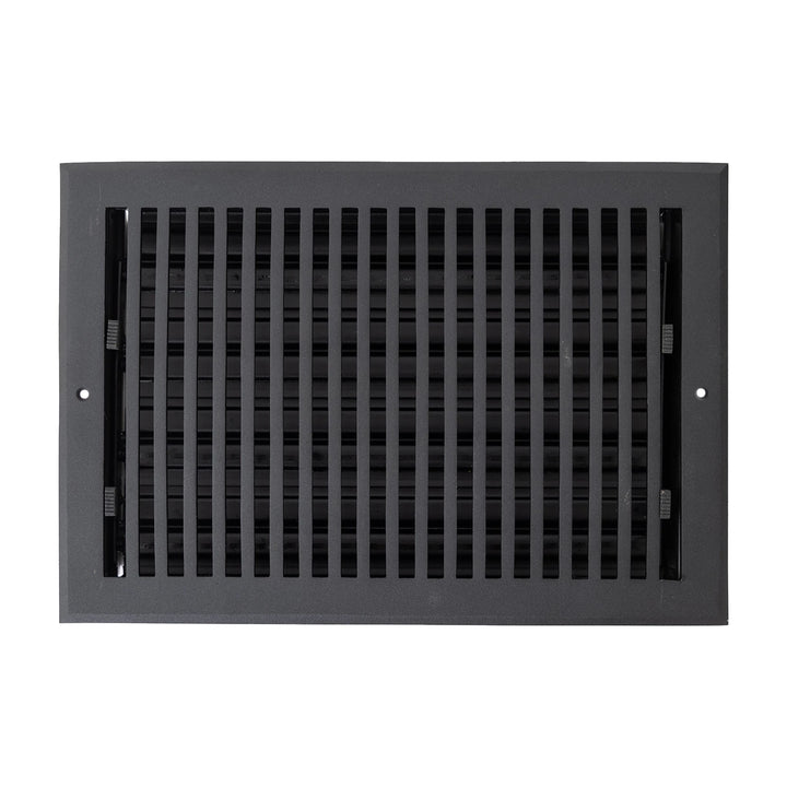 Madelyn Carter Black Contemporary Ceiling and Wall Vent Covers (Cast Aluminum) Vent Cover 8 x 10 (Overall 9.5 x 11.5)