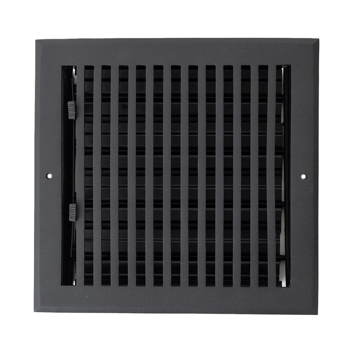 Madelyn Carter Black Contemporary Ceiling and Wall Vent Covers (Cast Aluminum) Vent Cover 8 x 8 (Overall 9.5 x 9.5)