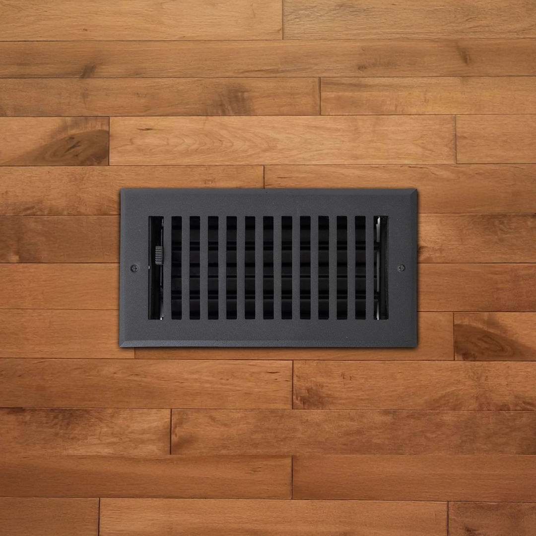 Madelyn Carter Black Contemporary Ceiling and Wall Vent Covers (Cast Aluminum) Vent Cover