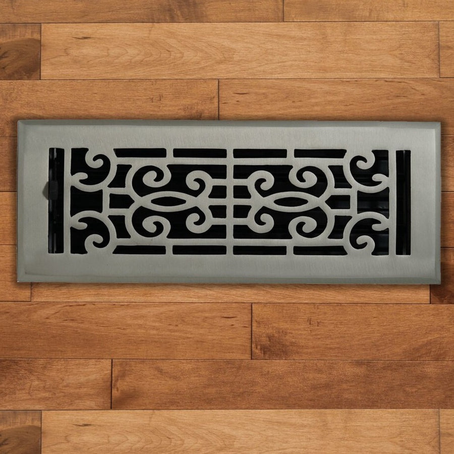 Madelyn Carter Cast Brass Baroque Floor and Wall Vent Covers Vent Cover Kay Hardware - VCU