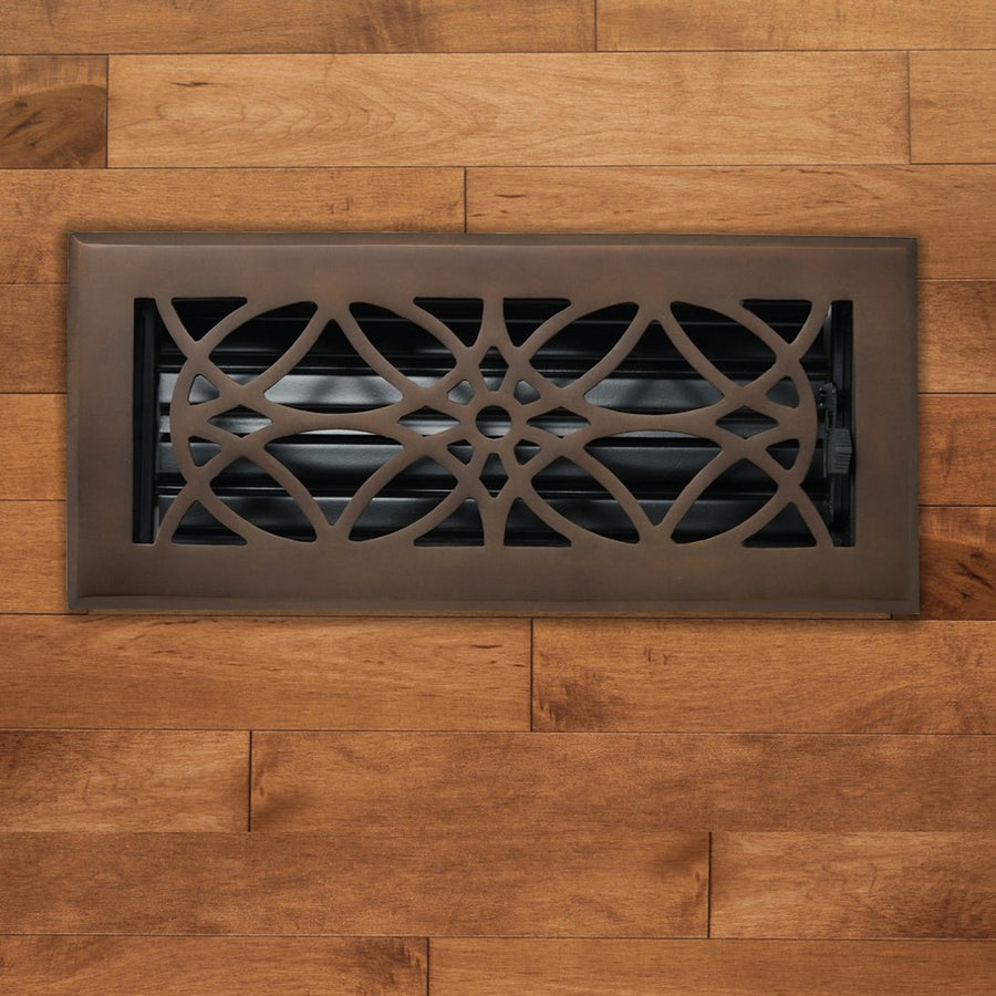 Madelyn Carter Cast Brass Empire Floor and Wall Vent Covers Vent Cover Kay Hardware - VCU