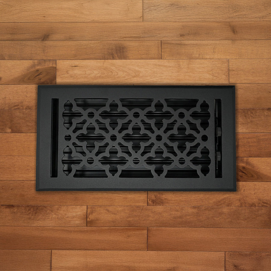 Madelyn Carter Gothic Floor Vent Covers (Cast Aluminum) Vent Cover Kay Hardware - VCU