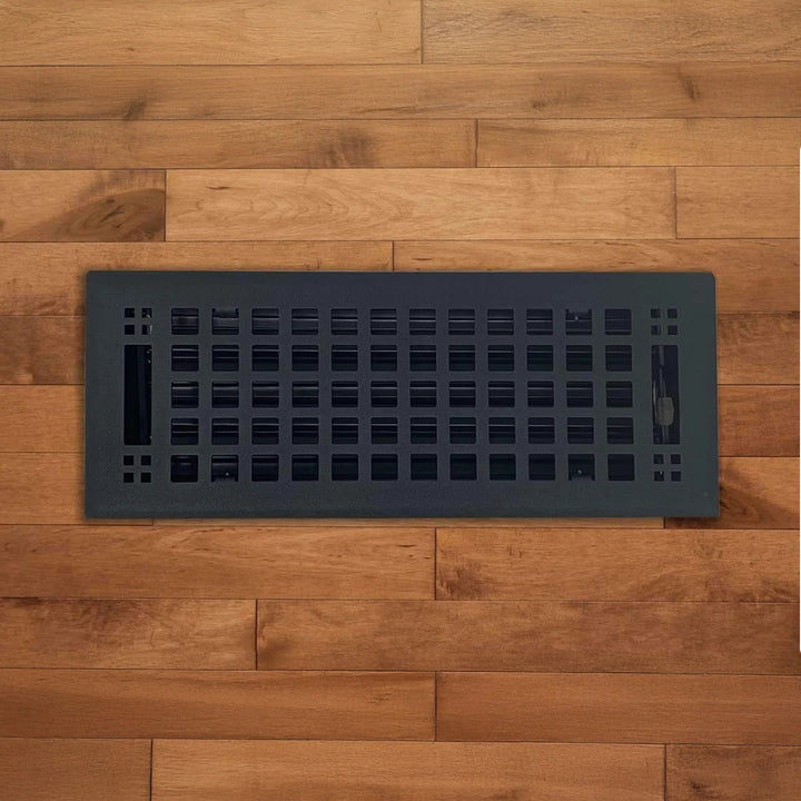 Madelyn Carter Artisan Steel Wall and Floor Vent Covers Vent Cover Kay Hardware - VCU 2 x 10 (Overall: 3.625 x 11.375) Black