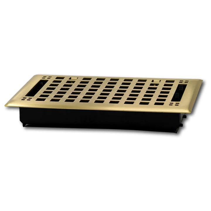 Madelyn Carter Artisan Steel Wall and Floor Vent Covers Vent Cover Kay Hardware - VCU 2 x 10 (Overall: 3.625 x 11.375) Antique Brass