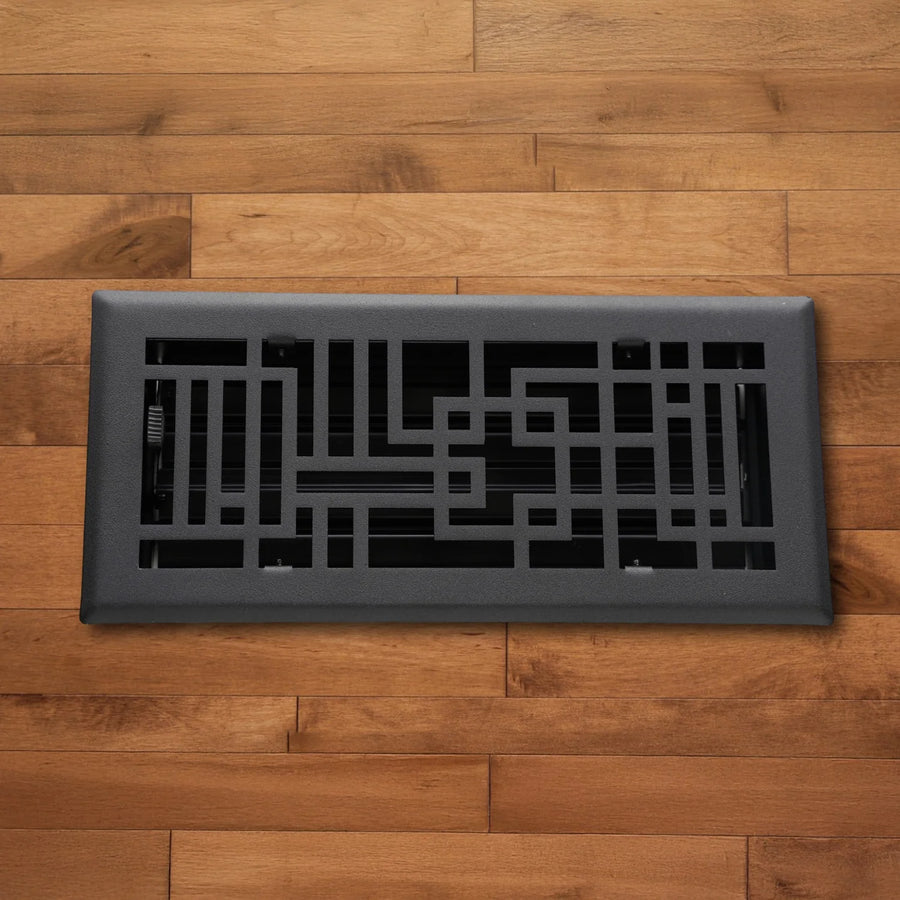 Madelyn Carter Capitman Art Deco Steel Vent Covers Vent Cover 2 x 12 (Overall: 3.625 x 13.375)