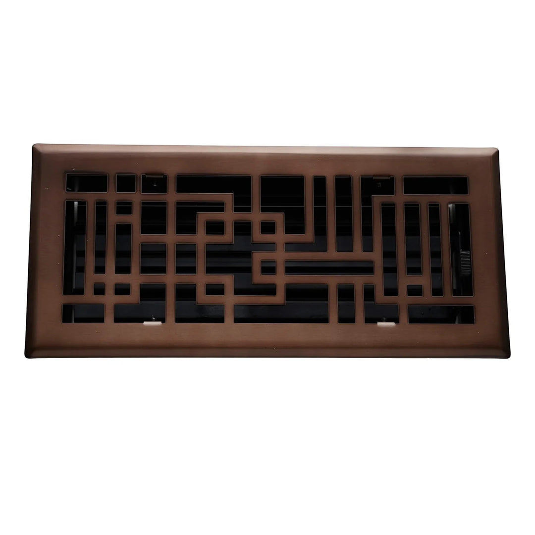 Capitman - Art Deco Steel Vent Covers Vent Cover Kay Hardware - VCU 2 x 10 (Overall: 3.625 x 11.375) Oil Rubbed Bronze