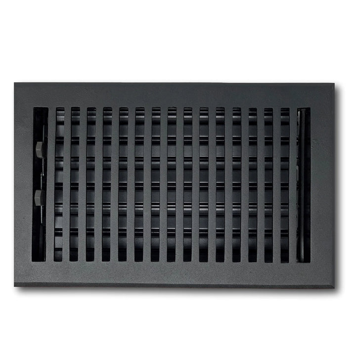 Madelyn Carter Black Contemporary Floor - Wall Vent Covers (Cast Aluminum)