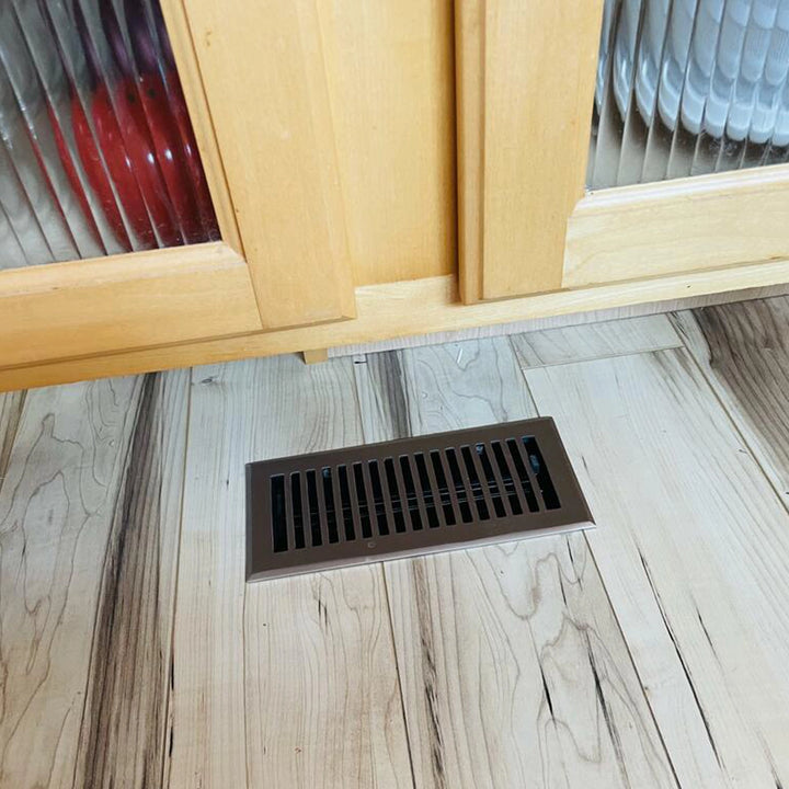 Madelyn Carter Black Contemporary Floor - Wall Vent Covers (Cast Aluminum) Vent Cover Kay Hardware - VCU