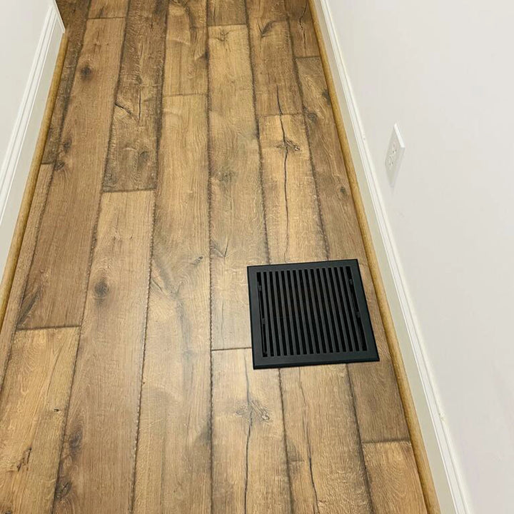 Madelyn Carter Black Contemporary Floor - Wall Vent Covers (Cast Aluminum) Vent Cover Kay Hardware - VCU