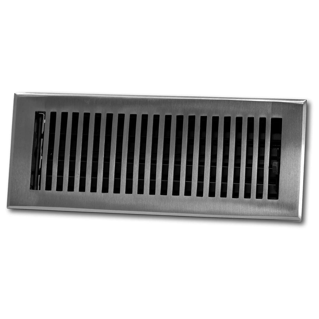 Madelyn Carter Solid Cast Brass Contemporary Vent Covers Vent Cover Kay Hardware - VCU 2 x 10 (Overall: 3.75 x 11.5) Brushed Nickel