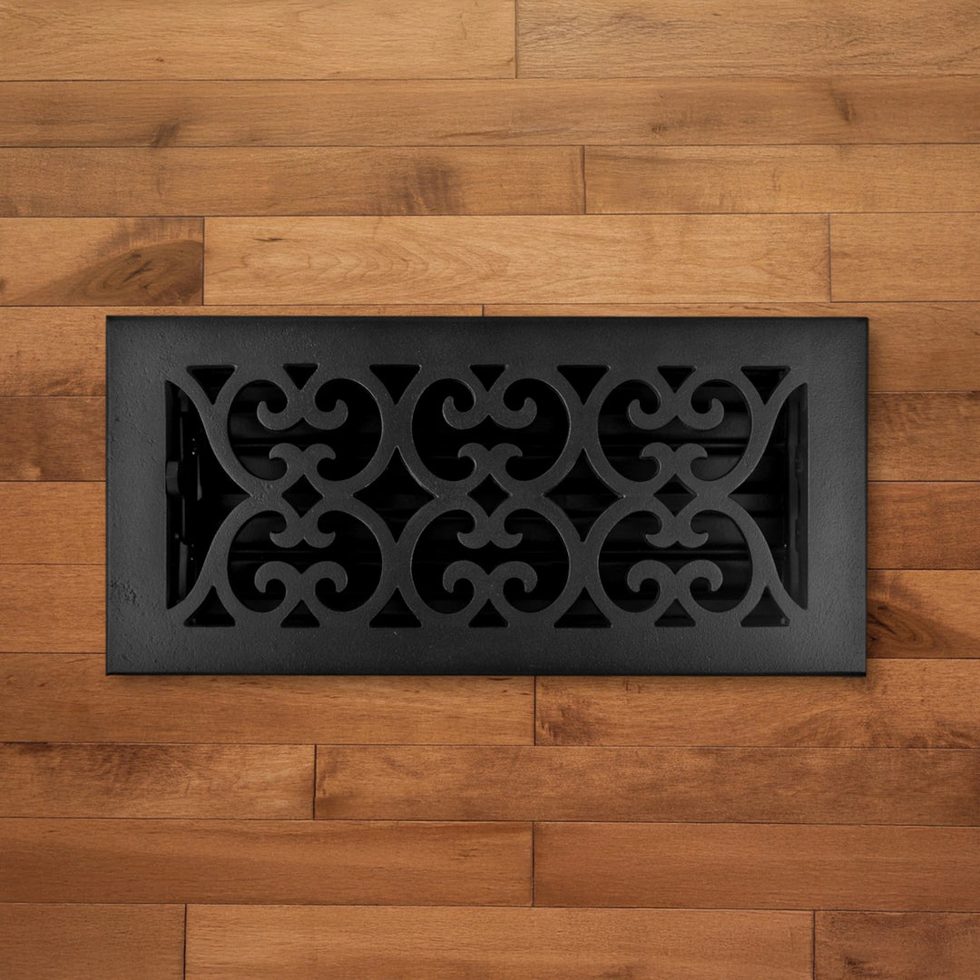 Heirloom Cast Iron Vent Covers Vent Cover Kay Hardware - VCU 2 x 10 (Overall Size: 3.75 x 11.5)