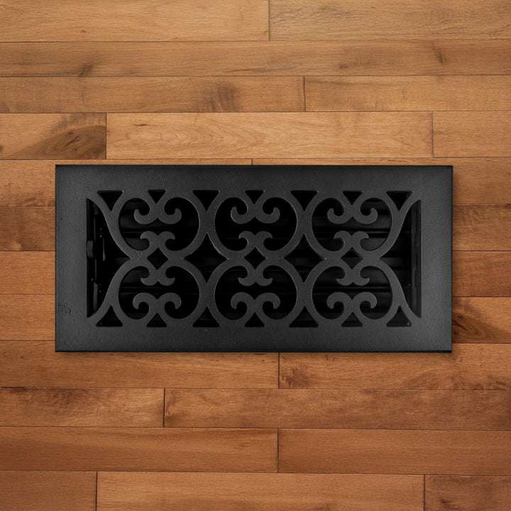 Heirloom Cast Iron Vent Covers Vent Cover Kay Hardware - VCU 2 x 10 (Overall Size: 3.75 x 11.5)