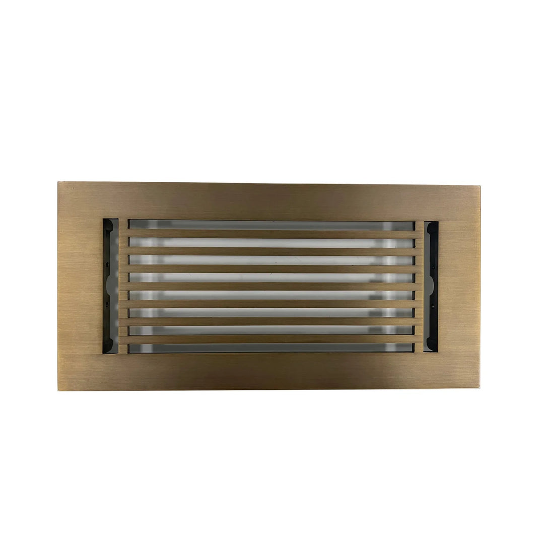 Madelyn Carter Cast Aluminum Linear Bar Vent Cover Vent Cover Asia Products - VCU 2 x 10 (Overall 3.75 x 11.5) Antique Brass