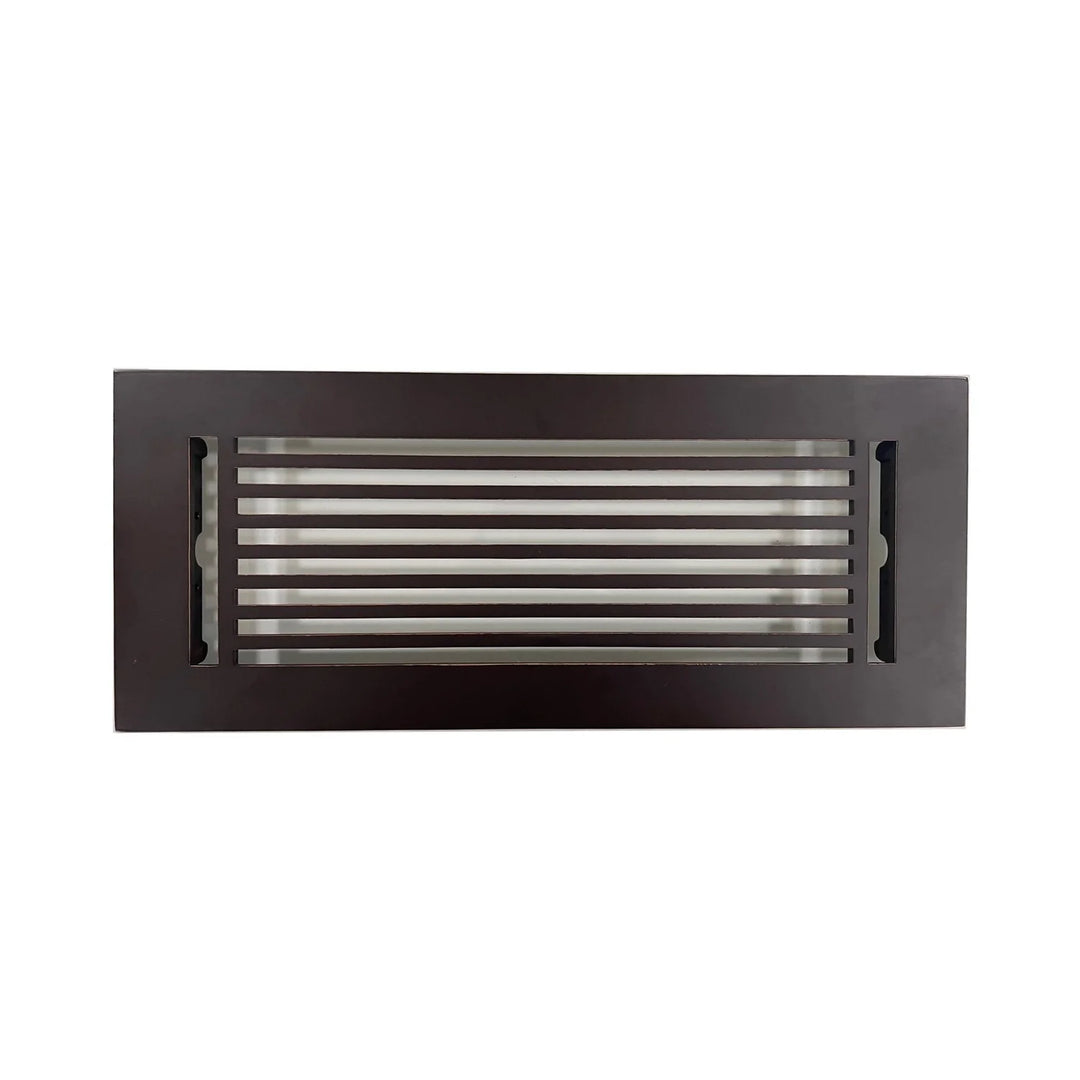 Madelyn Carter Cast Aluminum Linear Bar Vent Cover Vent Cover Asia Products - VCU 2 x 12 (Overall 3.75 x 13.5) Oxidized Bronze