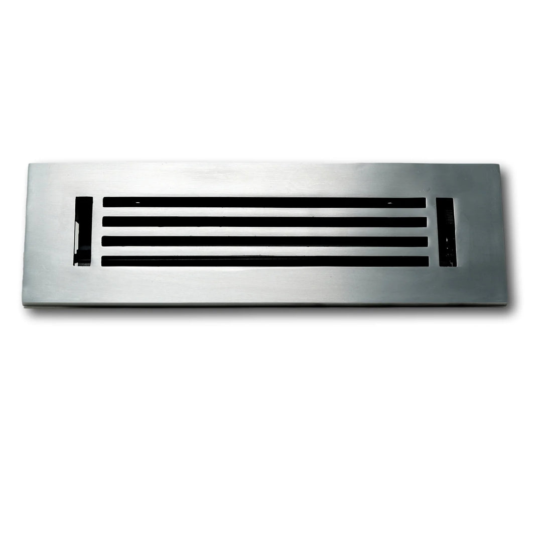 Madelyn Carter Cast Aluminum Linear Bar Vent Cover Vent Cover Asia Products - VCU 2 x 10 (Overall 3.75 x 11.5) Satin Clear Lacquered