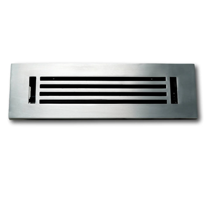 Madelyn Carter Cast Aluminum Linear Bar Vent Cover Vent Cover Asia Products - VCU 2 x 10 (Overall 3.75 x 11.5) Satin Clear Lacquered