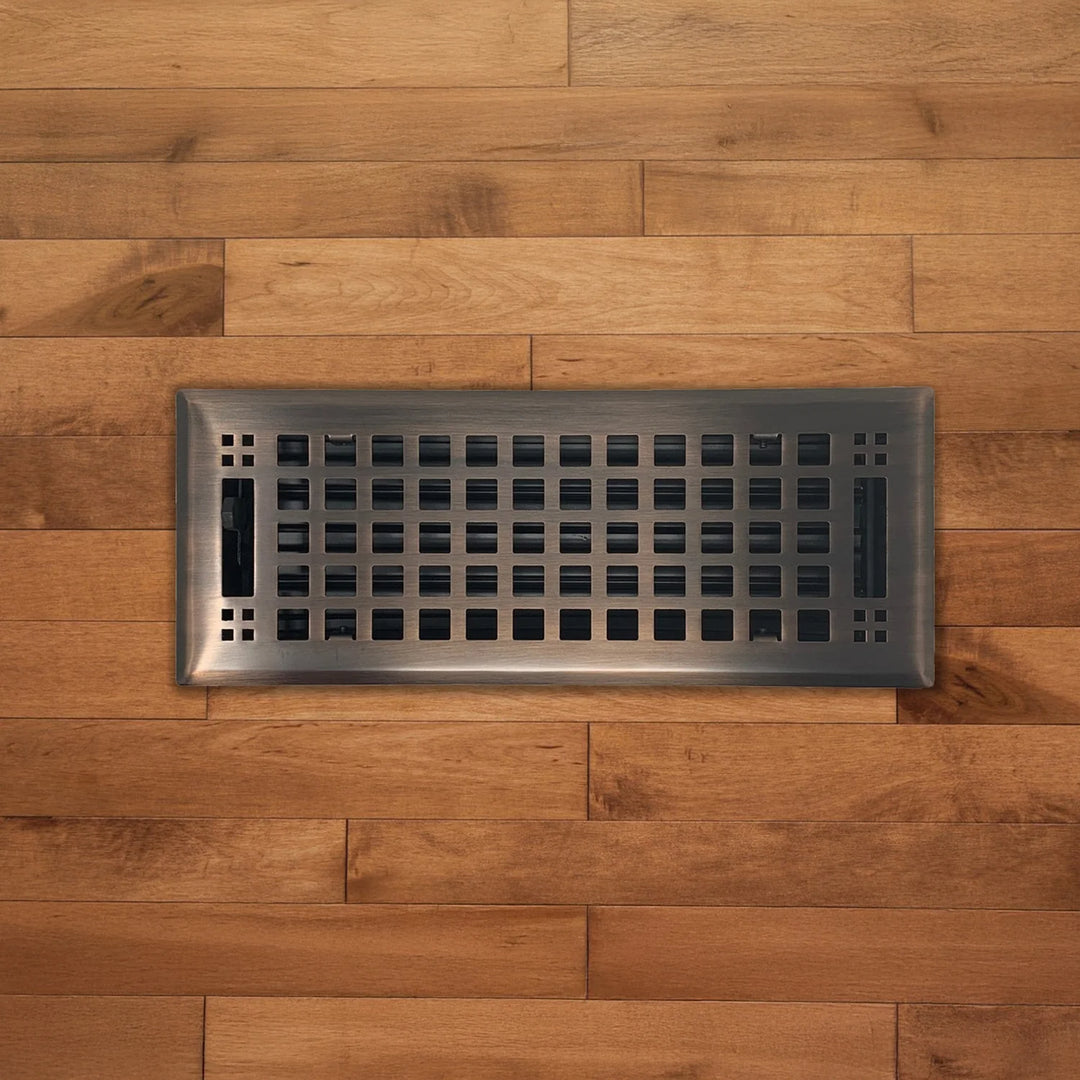 Madelyn Carter Artisan Steel Wall and Floor Vent Covers Vent Cover Kay Hardware - VCU 2 x 10 (Overall: 3.625 x 11.375) Oil Rubbed Bronze