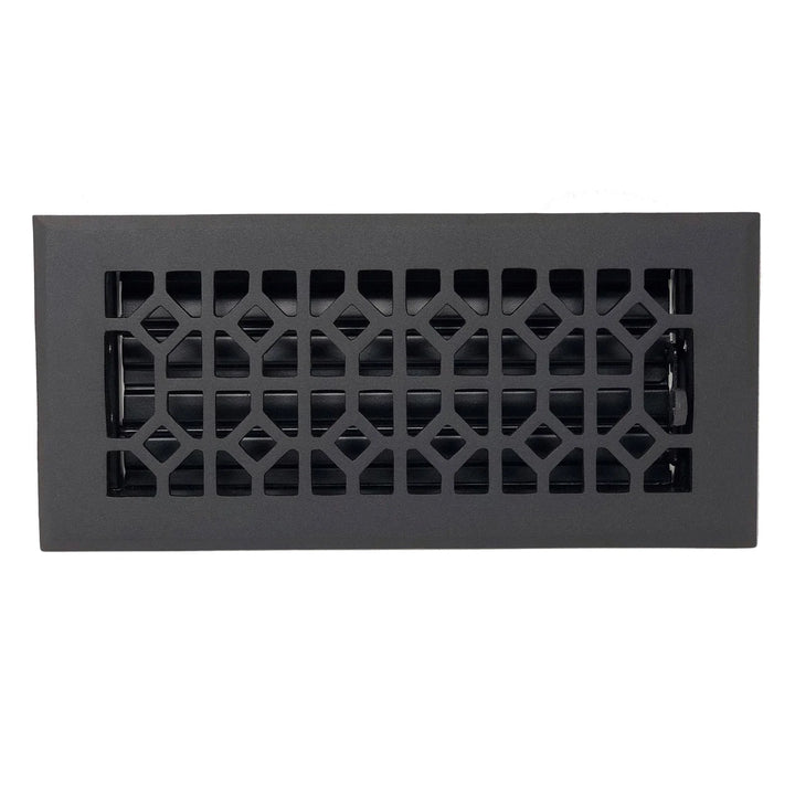 Madelyn Carter Roman Black Vent Covers (Cast Aluminum) Vent Cover Kay Hardware - VCU 2 x 10 (Overall Size: 3.75 x 11.5)