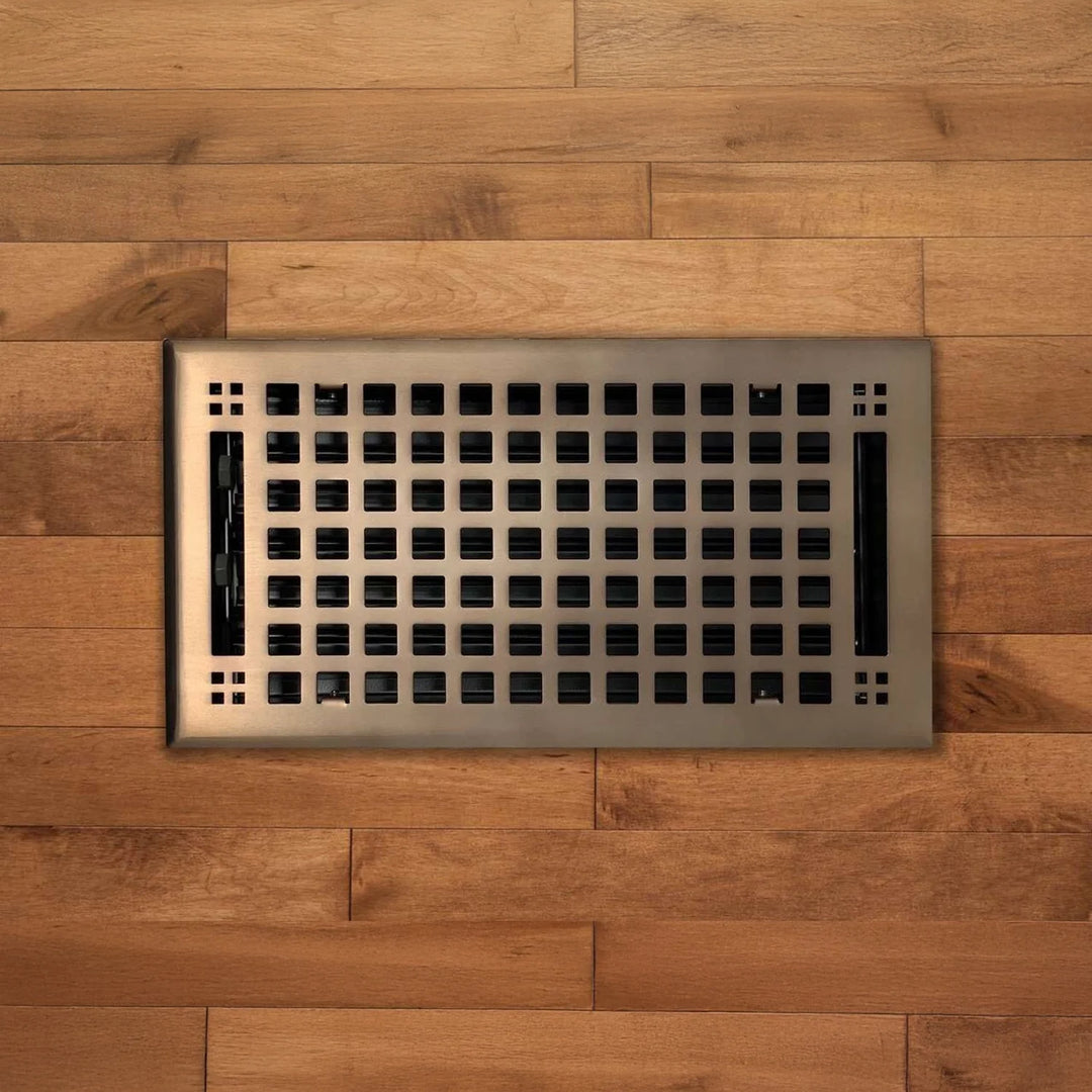 Madelyn Carter Artisan Steel Wall and Floor Vent Covers Vent Cover Kay Hardware - VCU 2 x 10 (Overall: 3.625 x 11.375) Venetian Bronze