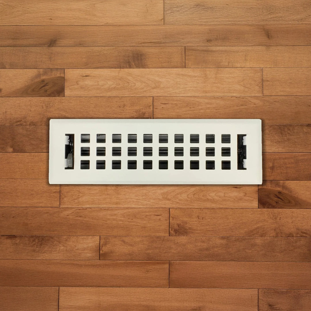 Madelyn Carter Artisan Steel Wall and Floor Vent Covers Vent Cover Kay Hardware - VCU 2 x 10 (Overall: 3.625 x 11.375) White