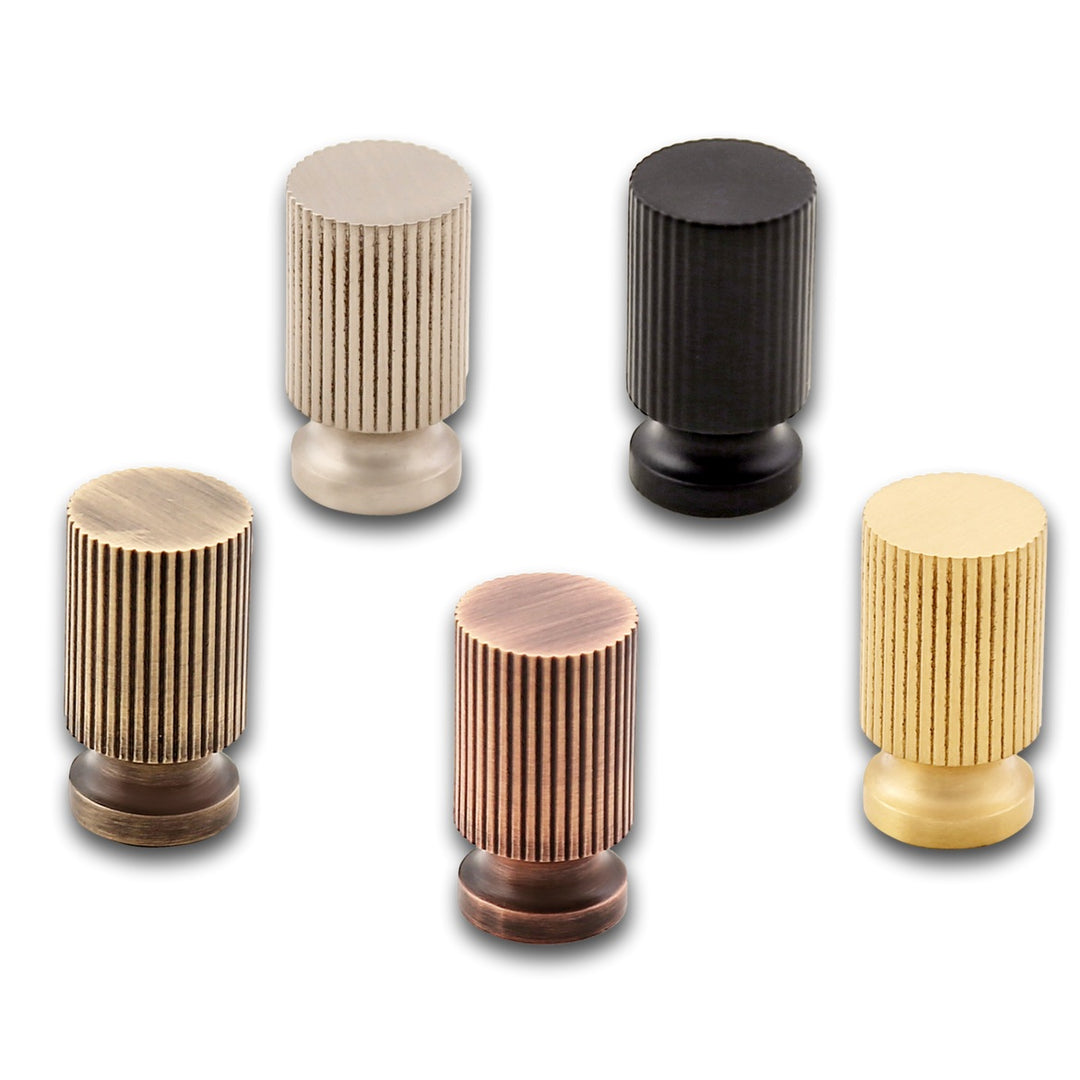 Hanna Solid Brass Button Knob Cabinet Hardware Kay Hardware - VCU