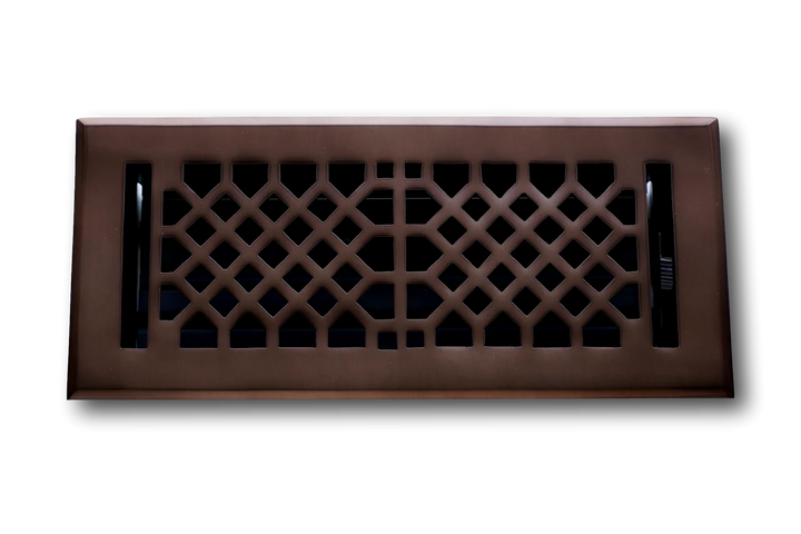 Vintage Industrial Solid Brass Vent Covers Vent Cover Kay Hardware - VCU 2 x 10 (Overall Size: 3.75 x 11.5) Oil Rubbed Bronze