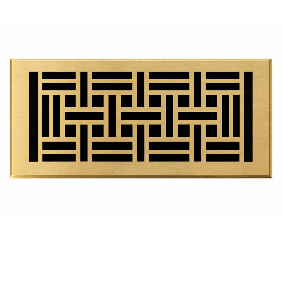 Madelyn Carter Arts and Crafts Vent Covers Vent Cover Kay Hardware - VCU 2 x 10 (Overall 3.75 x 11.5) Satin Brass