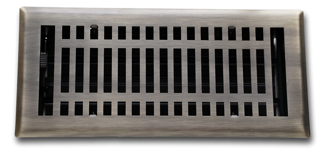 Madelyn Carter Steel Modern Chic Vent Cover Vent Cover Kay Hardware - VCU 2 x 10 (Overall: 3.625 x 11.375) Antique Brass