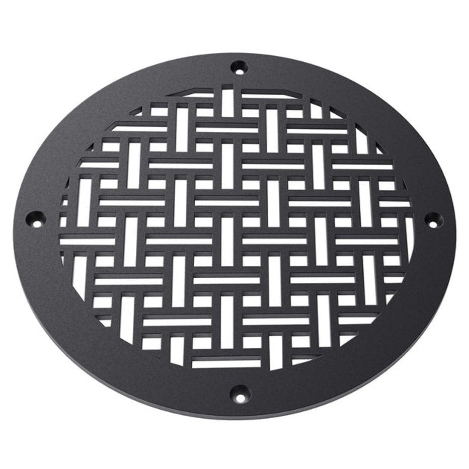 Basketweave Round Vent Covers Round Vent Cover Reggio Register Company, LLC - VCU 6" Diameter (Overall: 8" Diameter) Steel Black