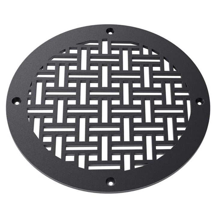 Basketweave Round Vent Covers Round Vent Cover Reggio Register Company, LLC - VCU 6" Diameter (Overall: 8" Diameter) Steel Black