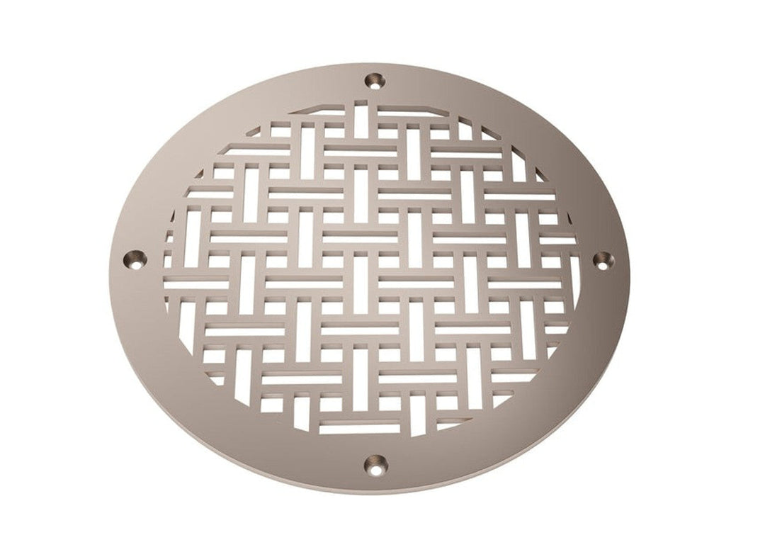 Basketweave Round Vent Covers Round Vent Cover Reggio Register Company, LLC - VCU 6" Diameter (Overall: 8" Diameter) Steel Champagne Bronze