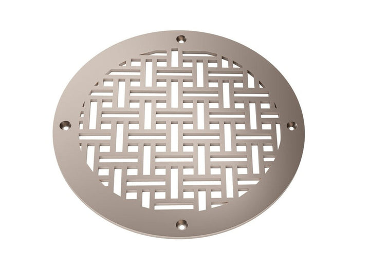 Basketweave Round Vent Covers Round Vent Cover Reggio Register Company, LLC - VCU 6" Diameter (Overall: 8" Diameter) Steel Champagne Bronze