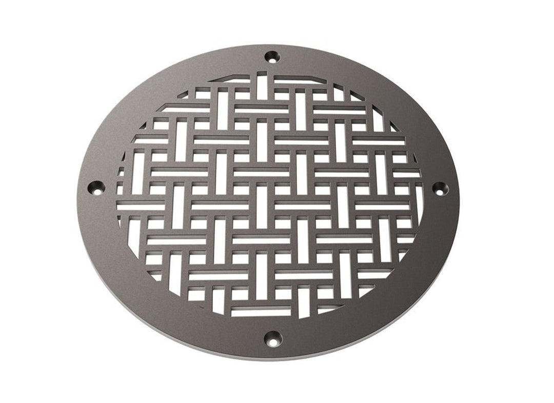 Basketweave Round Vent Covers Round Vent Cover Reggio Register Company, LLC - VCU 6" Diameter (Overall: 8" Diameter) Steel Oil Rubbed Bronze
