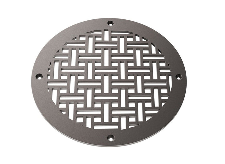 Basketweave Round Vent Covers Round Vent Cover Reggio Register Company, LLC - VCU 6" Diameter (Overall: 8" Diameter) Steel Oil Rubbed Bronze