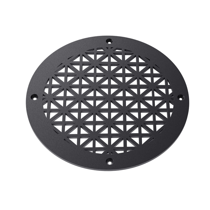 Asher Round Vent Covers Round Vent Cover Reggio Register Company, LLC - VCU 6" Diameter (Overall: 8" Diameter) Steel Black