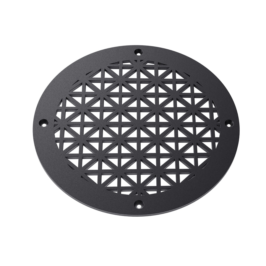 Asher Round Vent Covers Round Vent Cover Reggio Register Company, LLC - VCU 6" Diameter (Overall: 8" Diameter) Steel Black