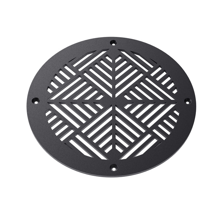 Chevron Round Vent Covers Round Vent Cover Reggio Register Company, LLC - VCU 6" Diameter (Overall: 8" Diameter) Steel Black