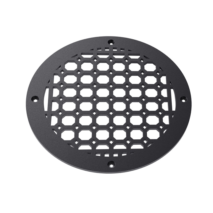 Easton Round Vent Covers Round Vent Cover Reggio Register Company, LLC - VCU 6" Diameter (Overall: 8" Diameter) Steel Black