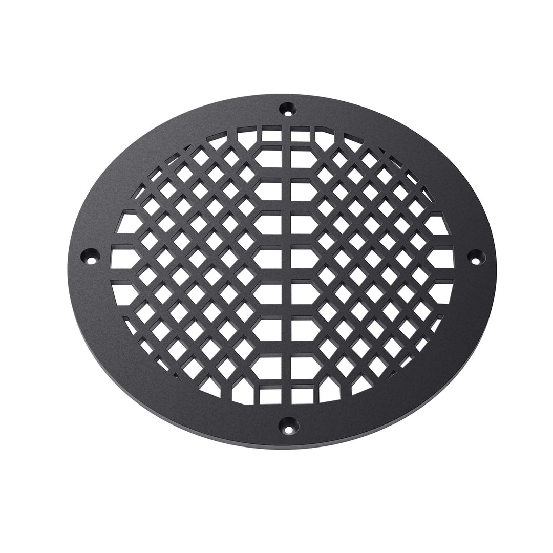 Edison Round Vent Covers Round Vent Cover Reggio Register Company, LLC - VCU 6" Diameter (Overall: 8" Diameter) Steel Black