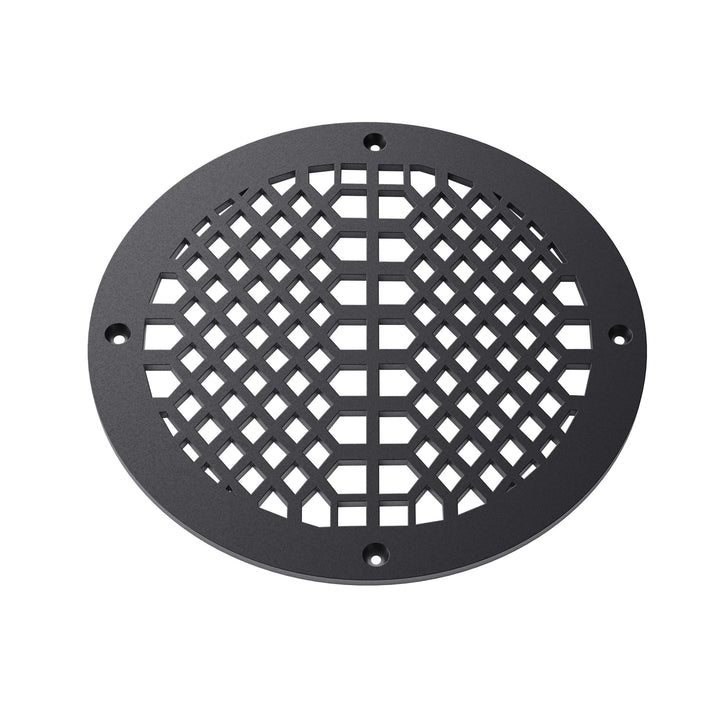 Edison Round Vent Covers Round Vent Cover Reggio Register Company, LLC - VCU 6" Diameter (Overall: 8" Diameter) Steel Black