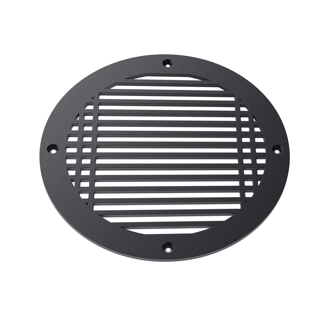 Linear Craftsman Round Vent Covers Round Vent Cover Reggio Register Company, LLC - VCU 6" Diameter (Overall: 8" Diameter) Steel Black