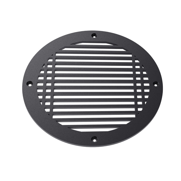 Linear Craftsman Round Vent Covers Round Vent Cover Reggio Register Company, LLC - VCU 6" Diameter (Overall: 8" Diameter) Steel Black