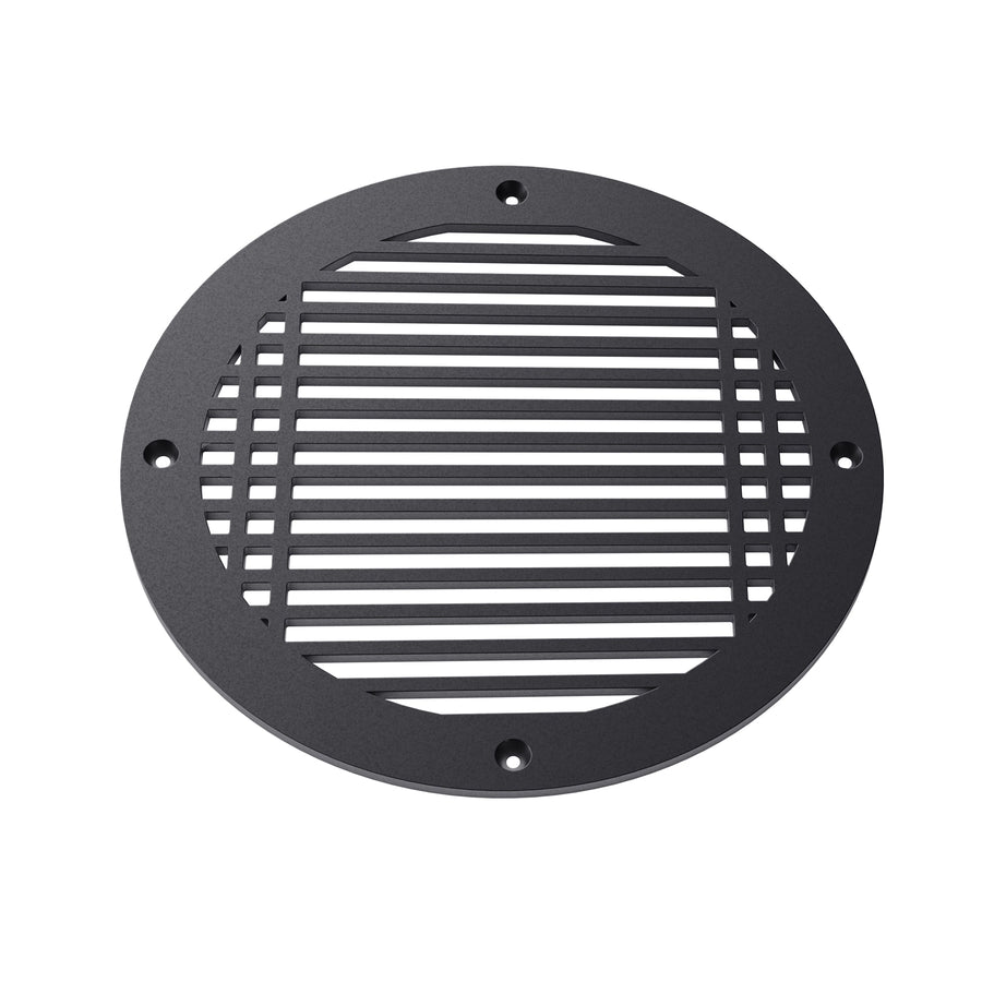 Linear Craftsman Round Vent Covers Round Vent Cover Reggio Register Company, LLC - VCU 6" Diameter (Overall: 8" Diameter) Steel Black