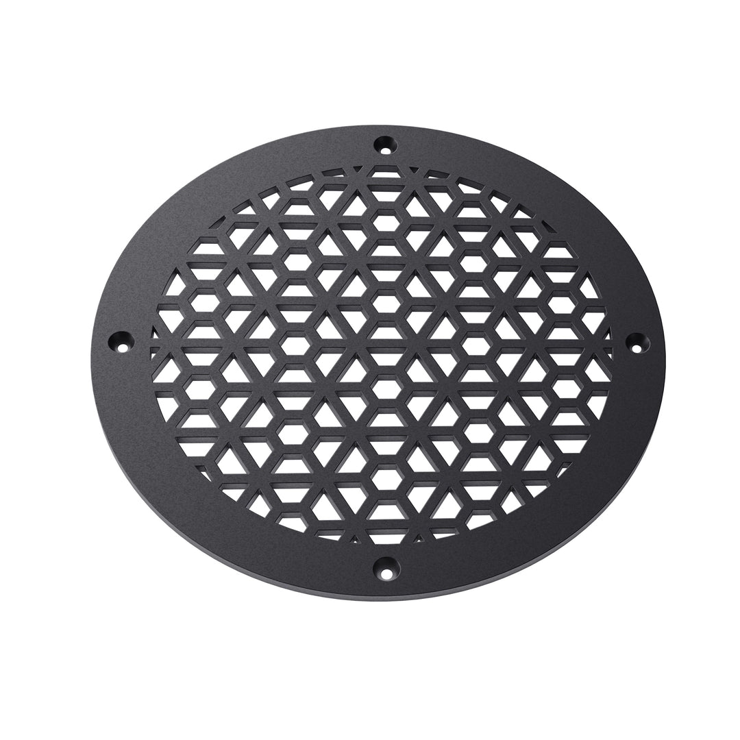 Mosaic Round Vent Covers Round Vent Cover Reggio Register Company, LLC - VCU 6" Diameter (Overall: 8" Diameter) Aluminum Black