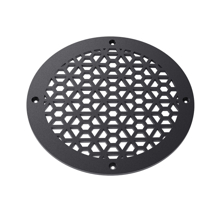Mosaic Round Vent Covers Round Vent Cover Reggio Register Company, LLC - VCU 6" Diameter (Overall: 8" Diameter) Aluminum Black