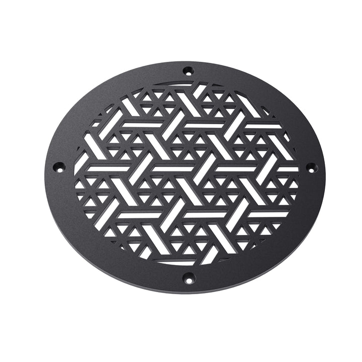 Pinwheel Round Vent Covers Round Vent Cover Reggio Register Company, LLC - VCU 6" Diameter (Overall: 8" Diameter) Steel Black