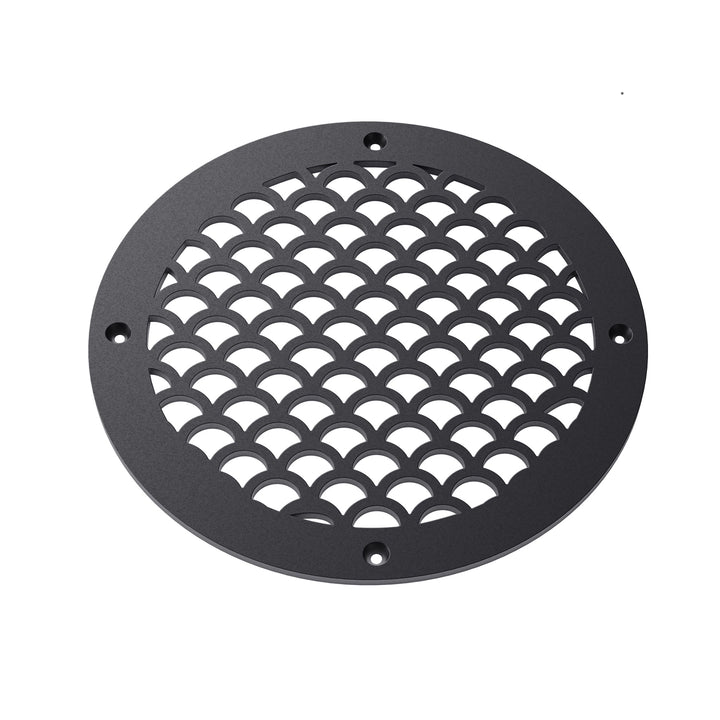 Sanibel Round Vent Covers Round Vent Cover Reggio Register Company, LLC - VCU 6" Diameter (Overall: 8" Diameter) Steel Black