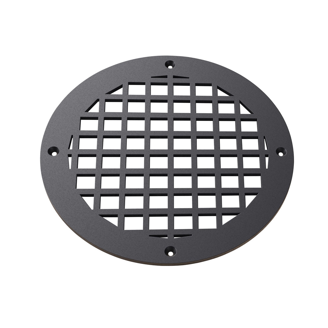 Square Round Vent Covers Round Vent Cover Reggio Register Company, LLC - VCU 6" Diameter (Overall: 8" Diameter) Steel Black