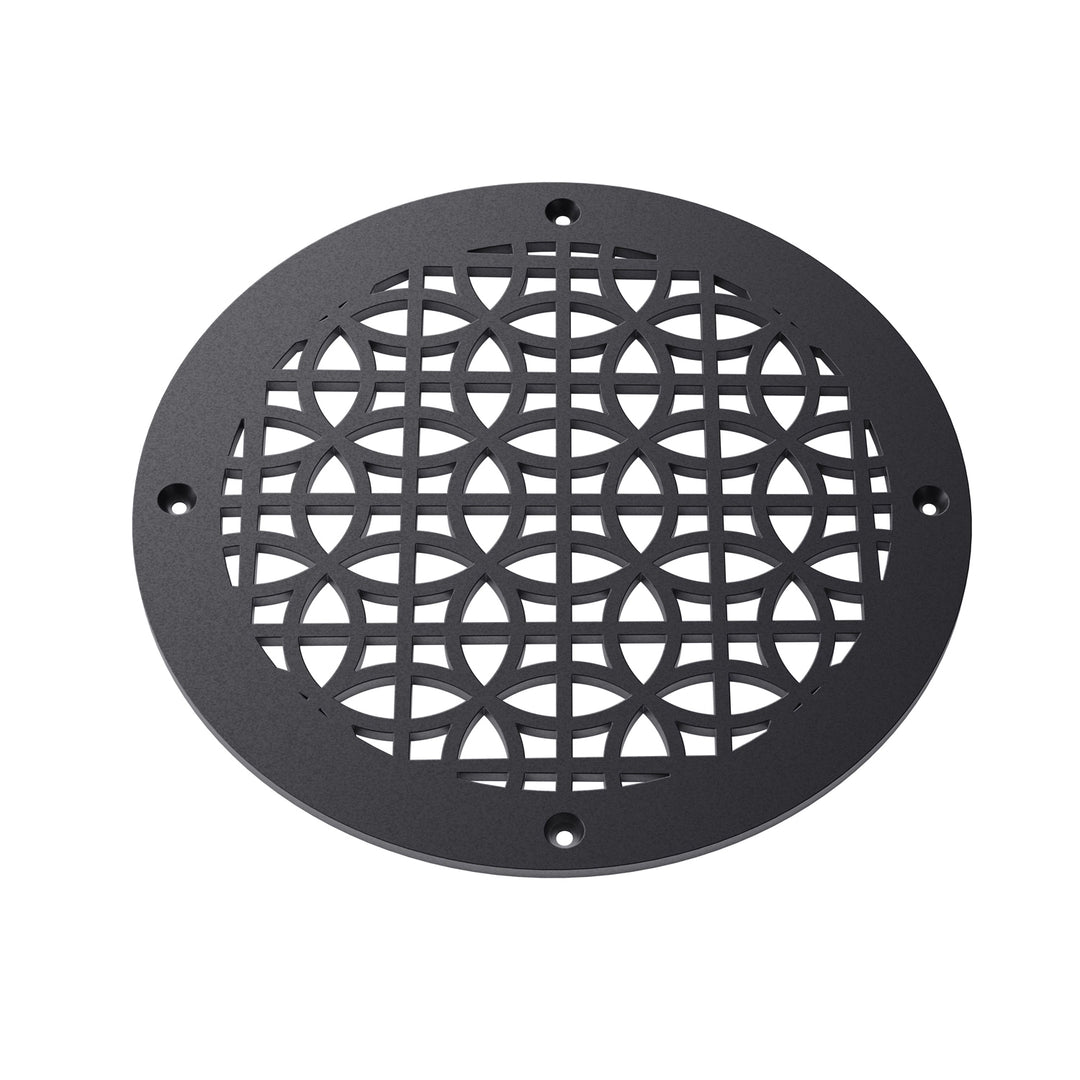 Sunray Round Vent Covers Round Vent Cover Reggio Register Company, LLC - VCU 6" Diameter (Overall: 8" Diameter) Steel Black