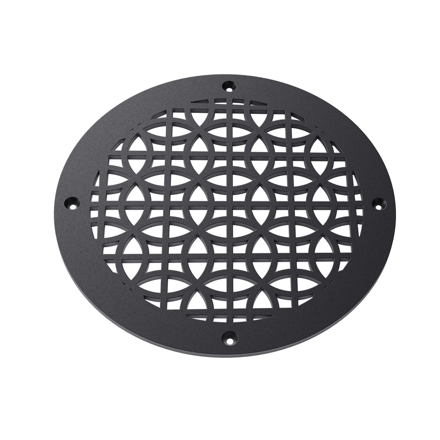 Sunray Round Vent Covers Round Vent Cover Reggio Register Company, LLC - VCU 6" Diameter (Overall: 8" Diameter) Steel Black
